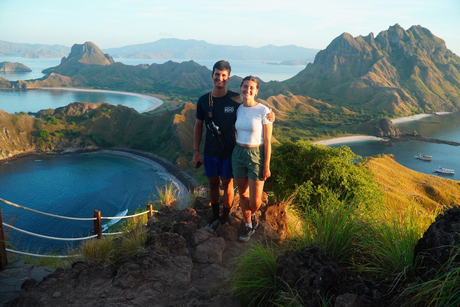 Padar – Couple posing, bays, golden light (Real photo from a KEXI trip)